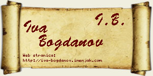 Iva Bogdanov vizit kartica